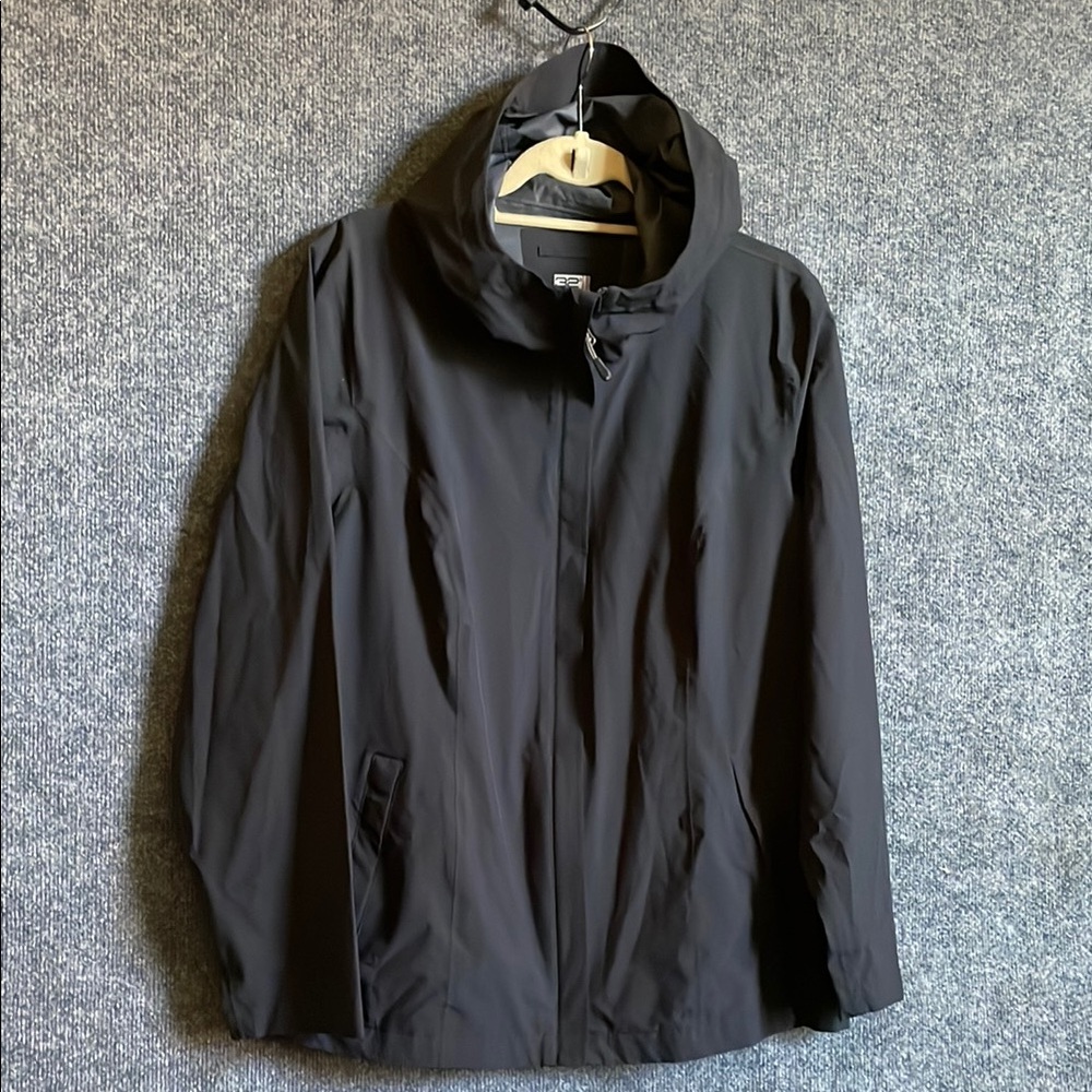 32 Degrees Black Raincoat Lightweight Hooded